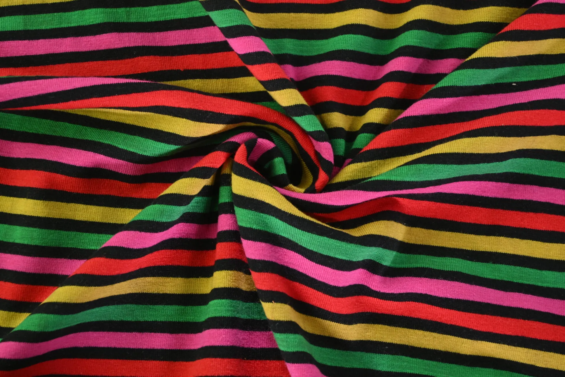 Katoen tricot – Happy stripes