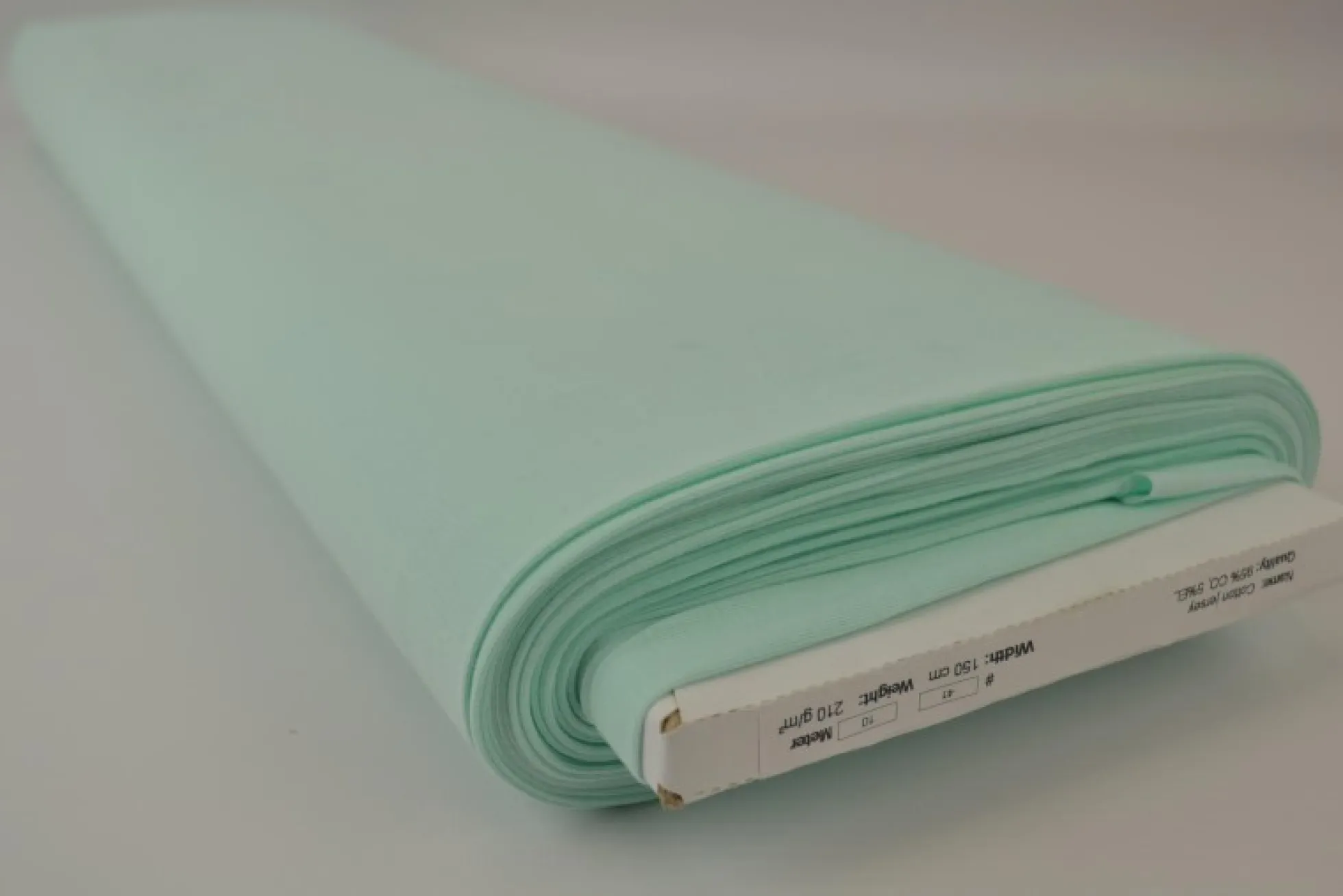 Katoen Tricot: Licht mint