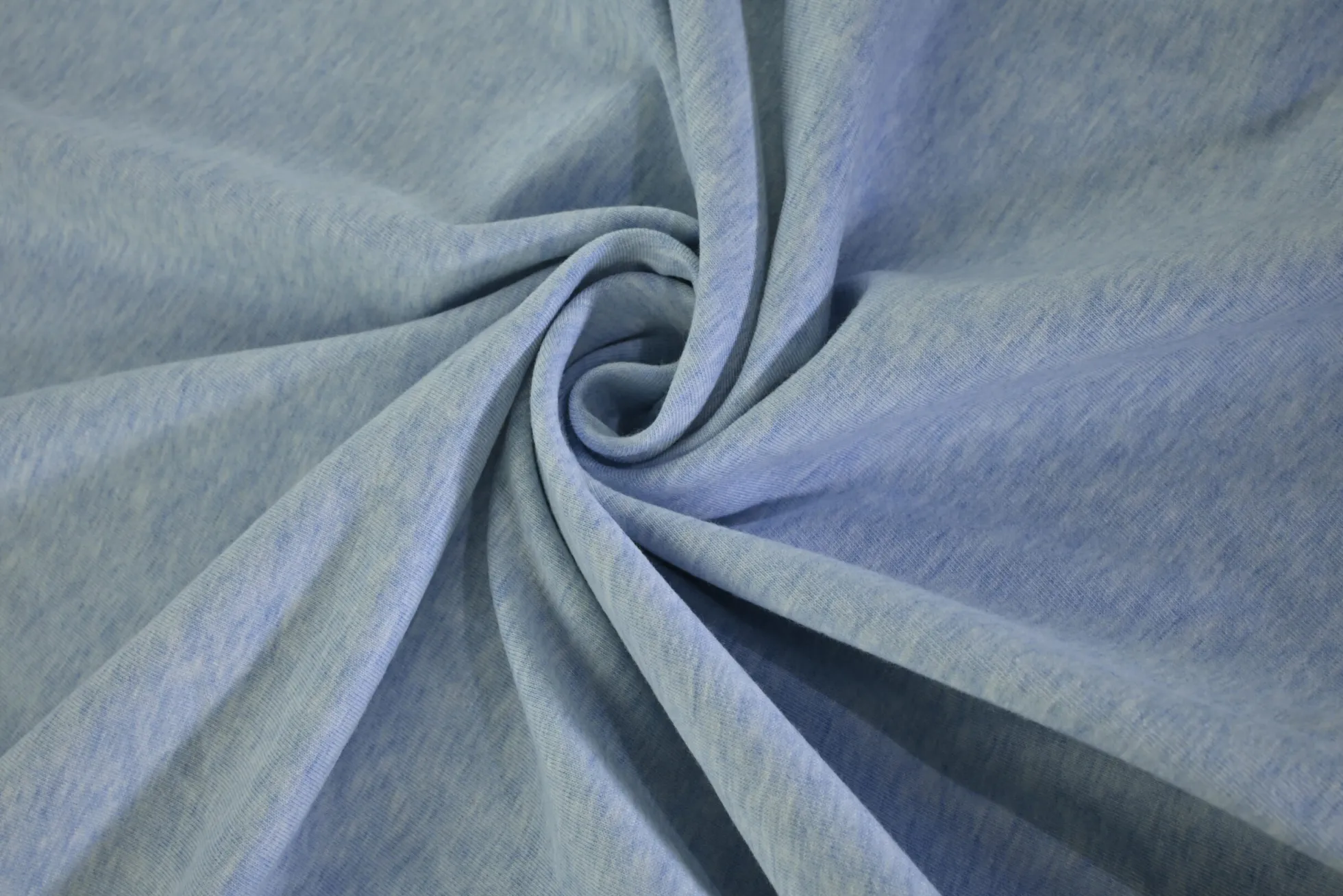 Katoen tricot – Licht oudblauw melange