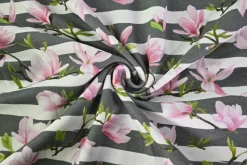Katoen tricot – Magnolia Stripes