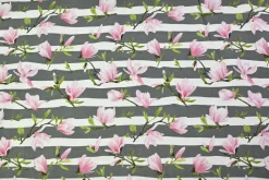 Katoen tricot – Magnolia Stripes
