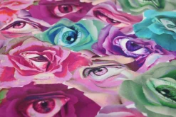 Katoen tricot – Mystic Eye Roses