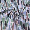 Katoen tricot – Pastel Blue Mosaic