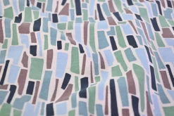 Katoen tricot – Pastel Blue Mosaic