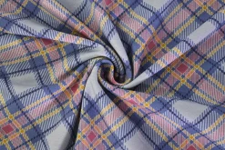 Katoen tricot – Pastel checkered