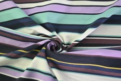 Katoen tricot – Pastel Horizon Stripe
