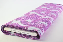 Katoen tricot – Pink Purple Palm Leaves
