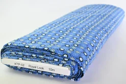 Katoen tricot – Royal Blue Indigo Mosaic