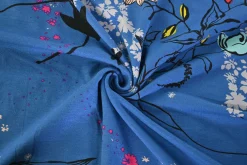 Katoen tricot – Royal Blue Wildflower Garden