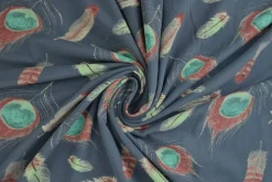 Katoen tricot Royal – Pauwveren donkergrijs