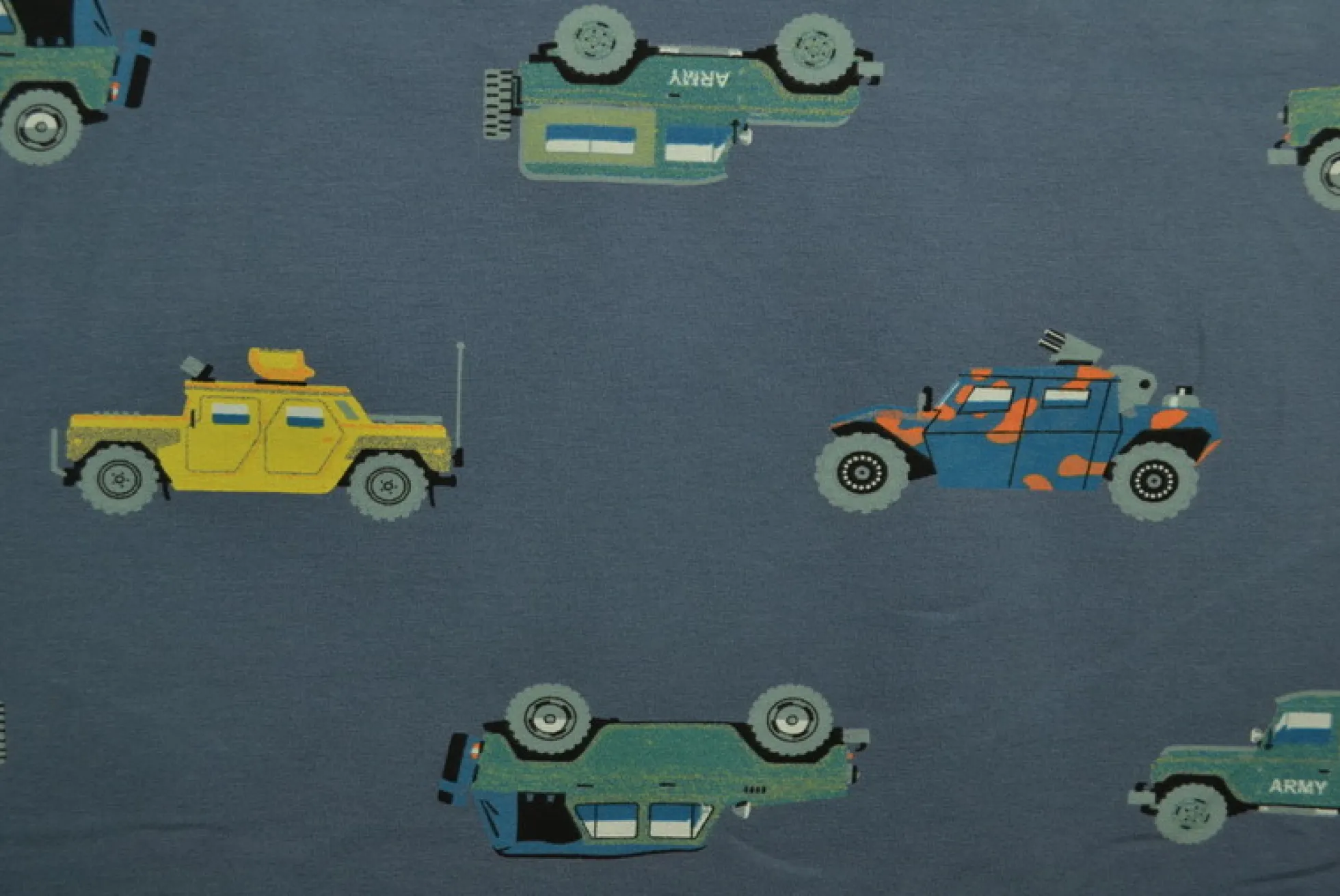 Katoen tricot Royal – Stoere auto’s donkergrijs