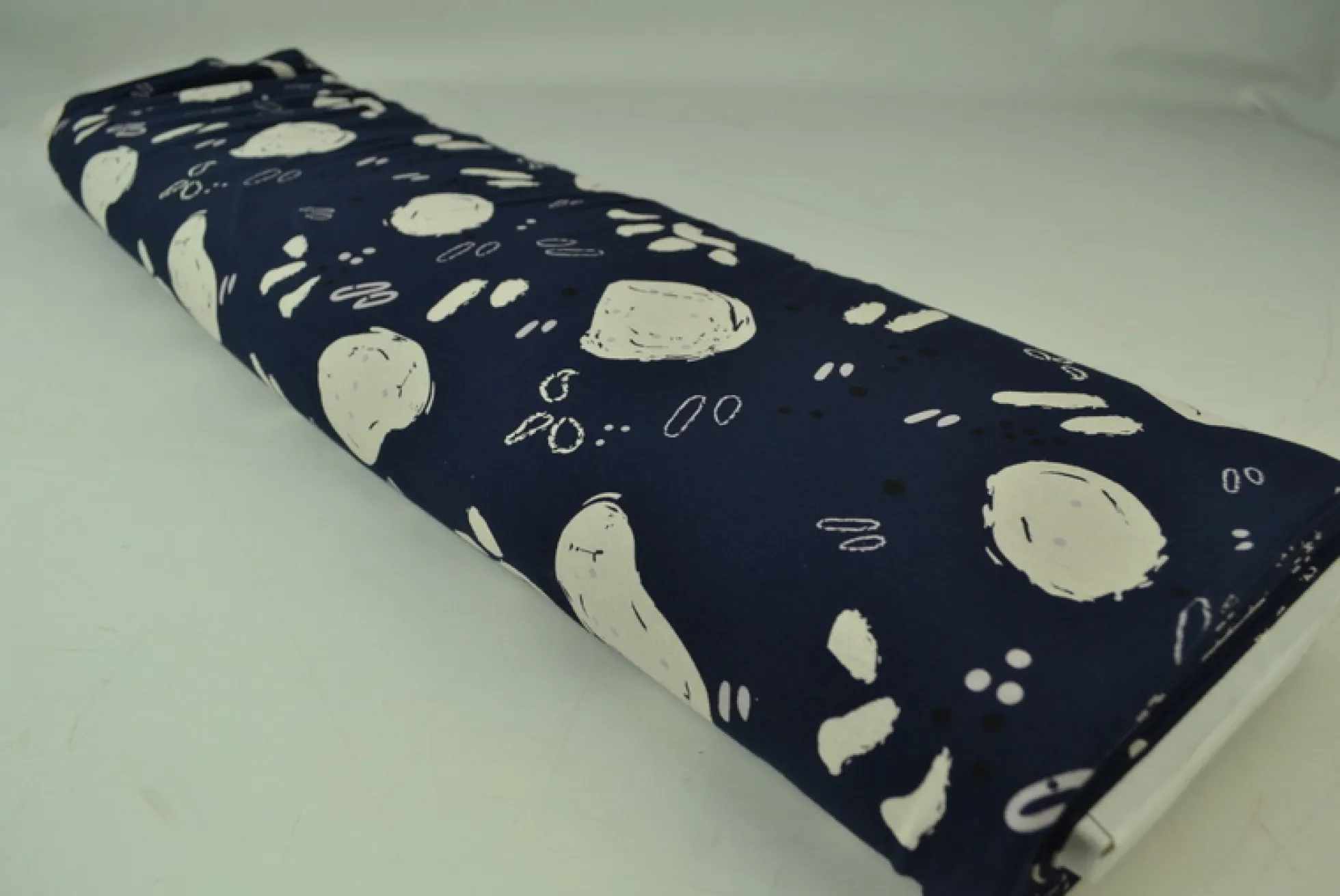 Katoen tricot Royal – Stoneage fantasy donker navy