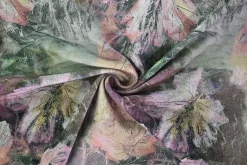 Katoen tricot – Sage Lavender Autumn Leaves