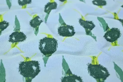 Katoen tricot – Snail on baby blue