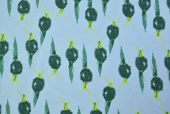 Katoen tricot – Snail on baby blue