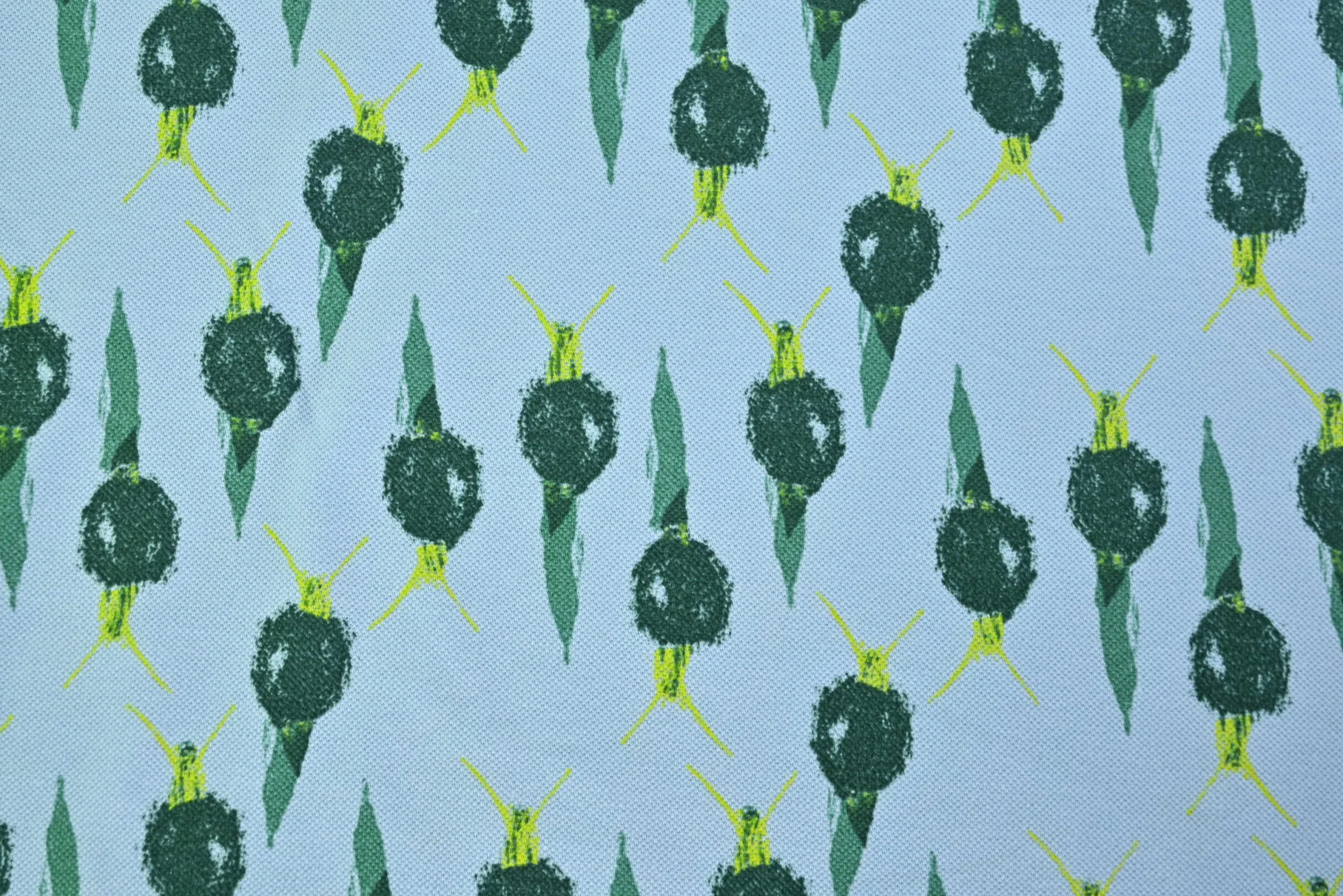 Katoen tricot – Snail on baby blue
