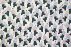 Katoen tricot – Soft Blue Strolling Figures