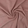 Katoen tricot soft touch – Dark old pink & off-white stripes