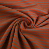 Katoen tricot soft touch – Dark orange & dark grey stripes