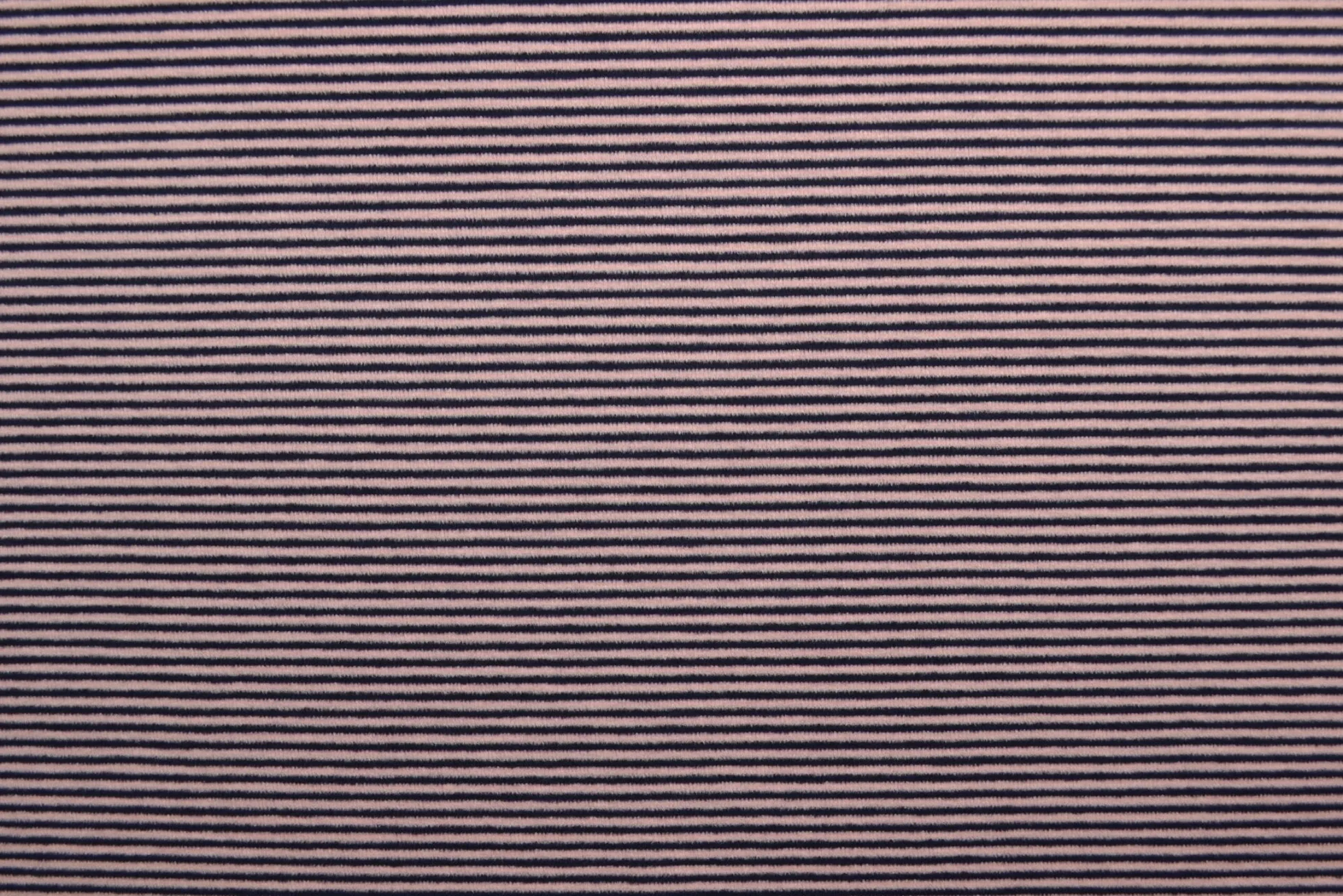 Katoen tricot soft touch – Dusky pink & black stripes