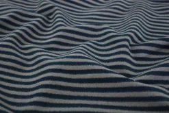 Katoen tricot soft touch – Navy & grey stripes