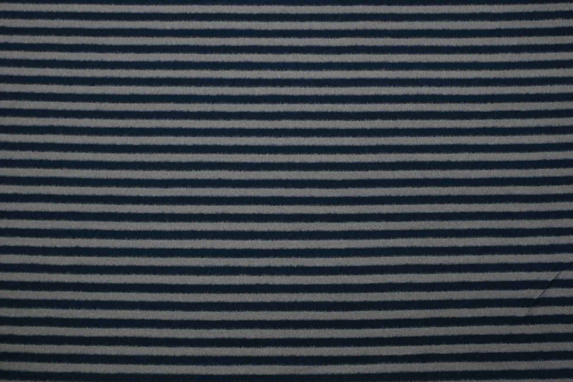 Katoen tricot soft touch – Navy & grey stripes