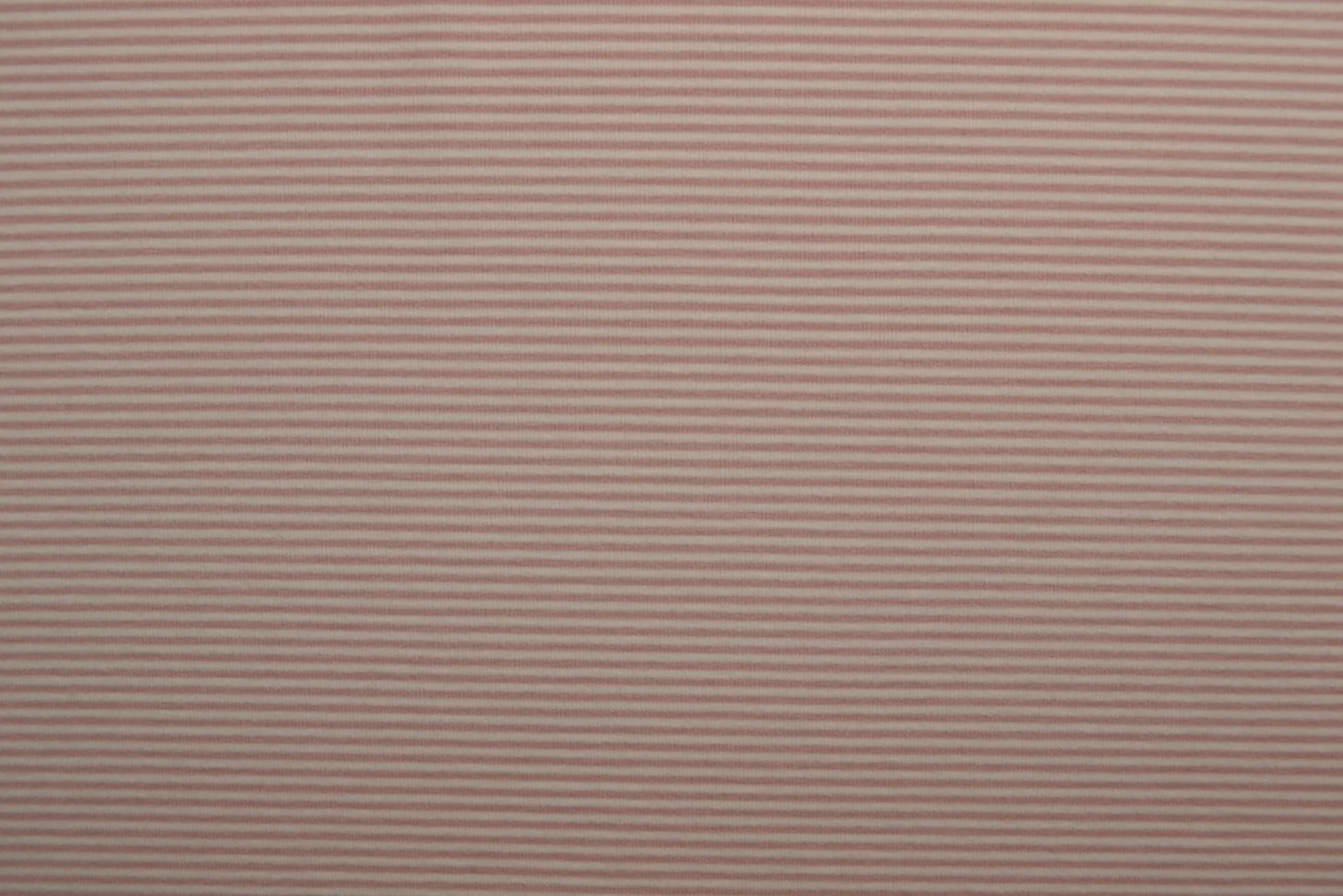 Katoen tricot soft touch – Old pink & off-white stripes
