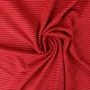 Katoen tricot soft touch – Red & brown stripes