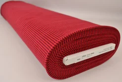 Katoen tricot soft touch – Red & brown stripes