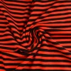 Katoen tricot soft touch – Red & black stripes