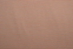Katoen tricot soft touch – Terracotta & off-white stripes
