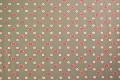 Katoen tricot – Taupe Vintage Floral Dot