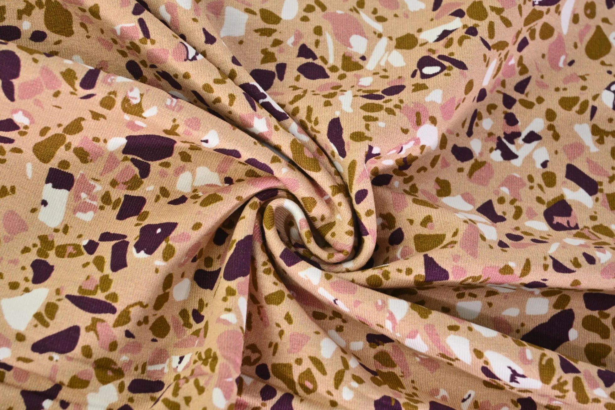 Katoen tricot – Terrazzo Blush