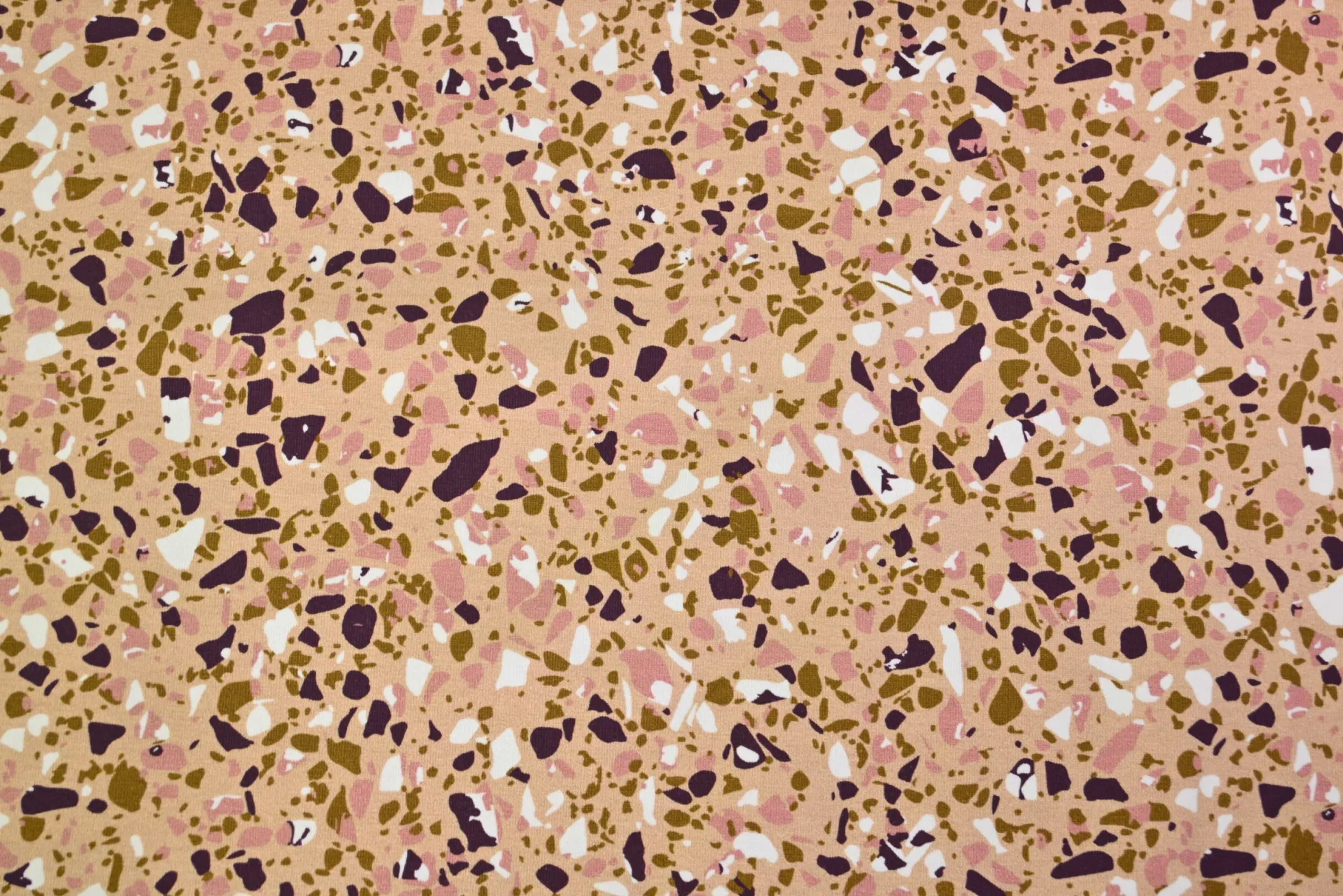 Katoen tricot – Terrazzo Blush