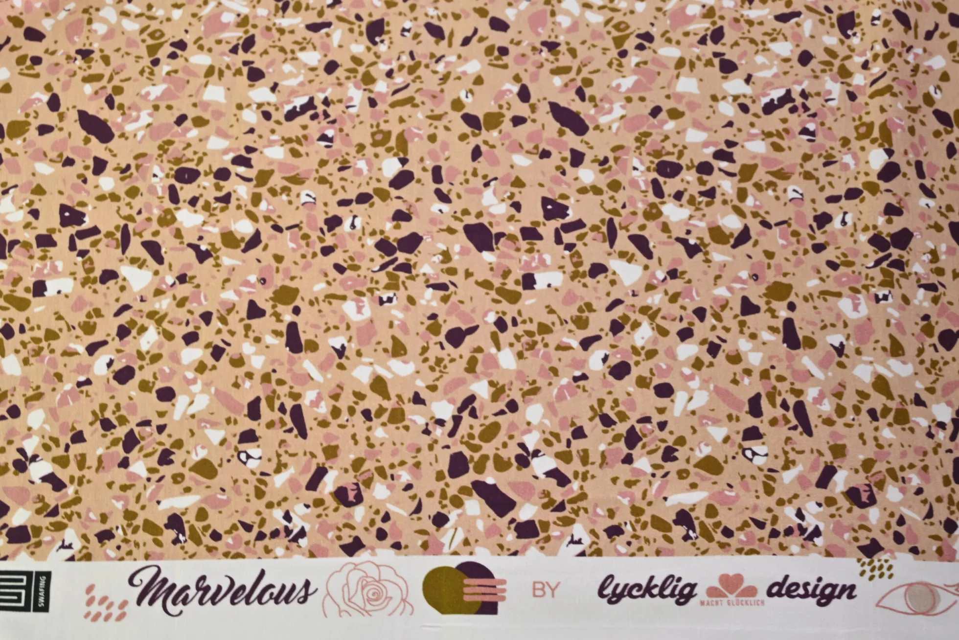 Katoen tricot – Terrazzo Blush