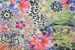 Katoen tricot – Tropical Leopard