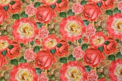 Katoen tricot – Vintage Roses