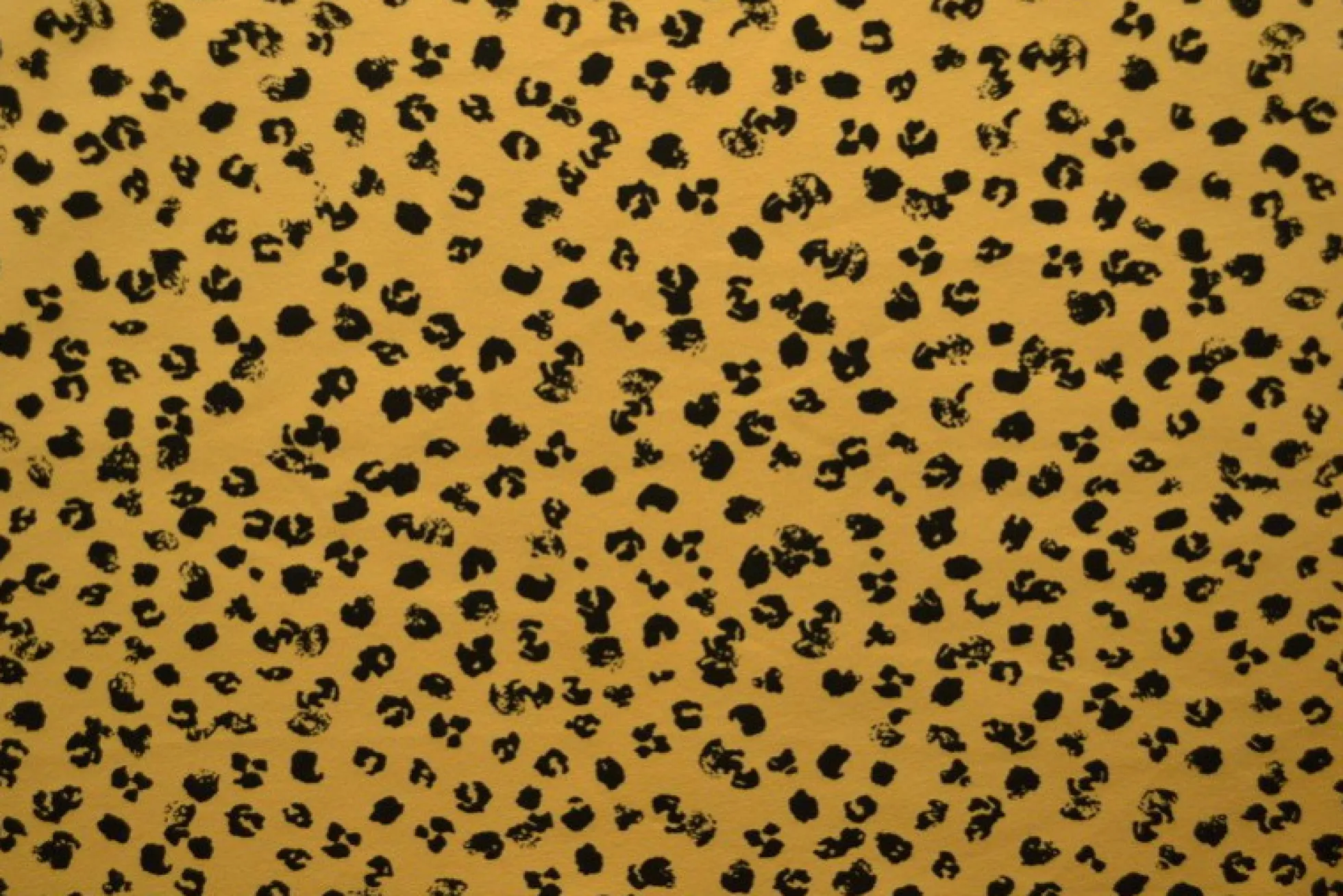 Katoen tricot – Wow – Dieren afdrukken okergeel