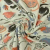 Katoen tricot – Wow – Dino’s met zalmroze