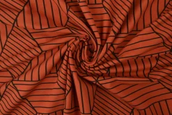 Katoen tricot – Wow – Grafisch koper