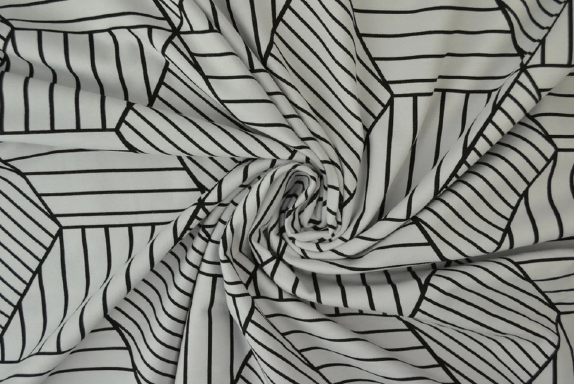 Katoen tricot – Wow – Grafisch zilvergrijs