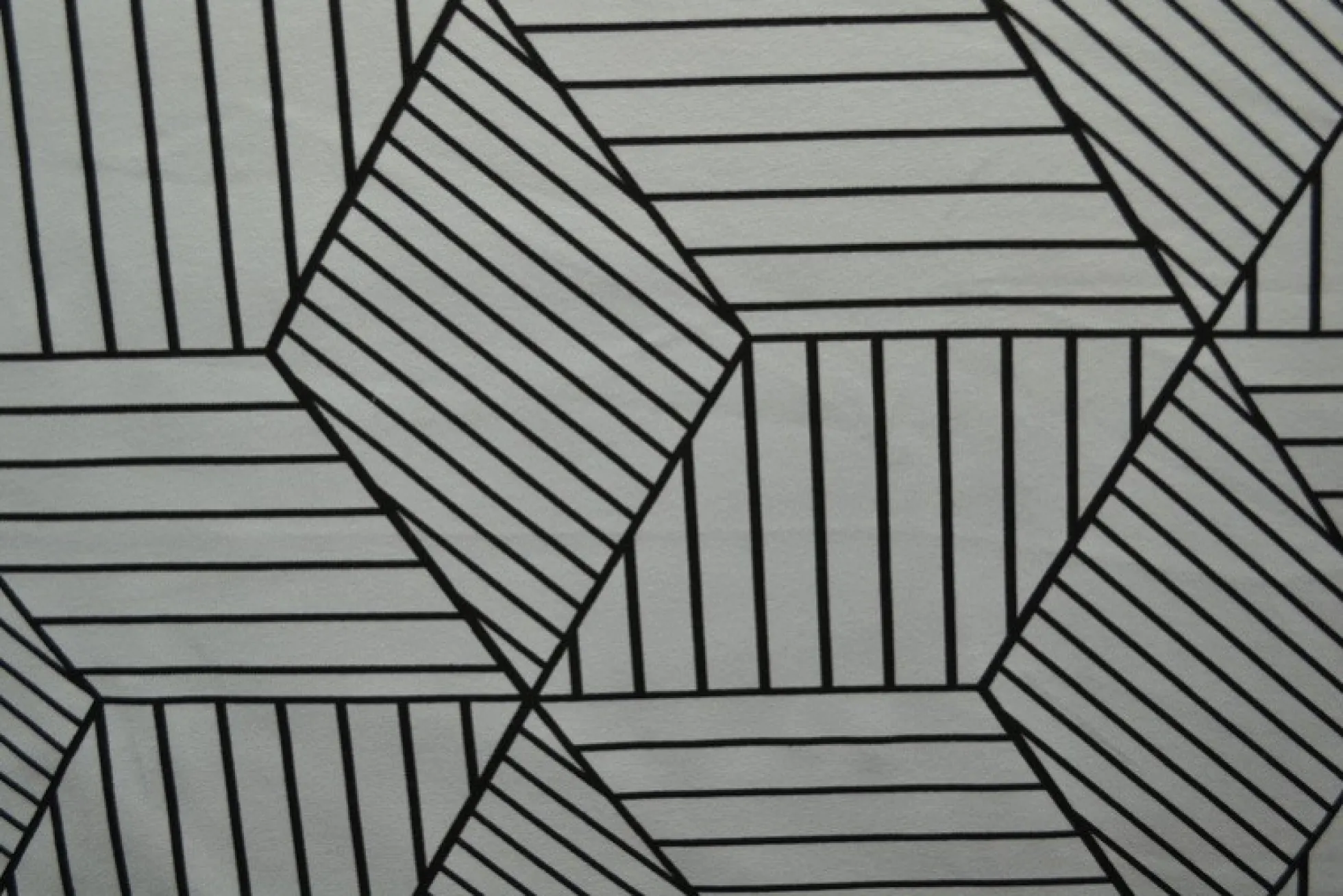 Katoen tricot – Wow – Grafisch zilvergrijs