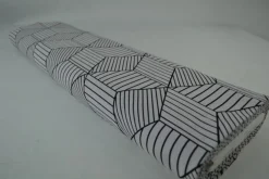 Katoen tricot – Wow – Grafisch zilvergrijs