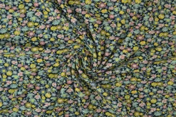 Katoen tricot – Wow – Kleine bloemetjes donker navy
