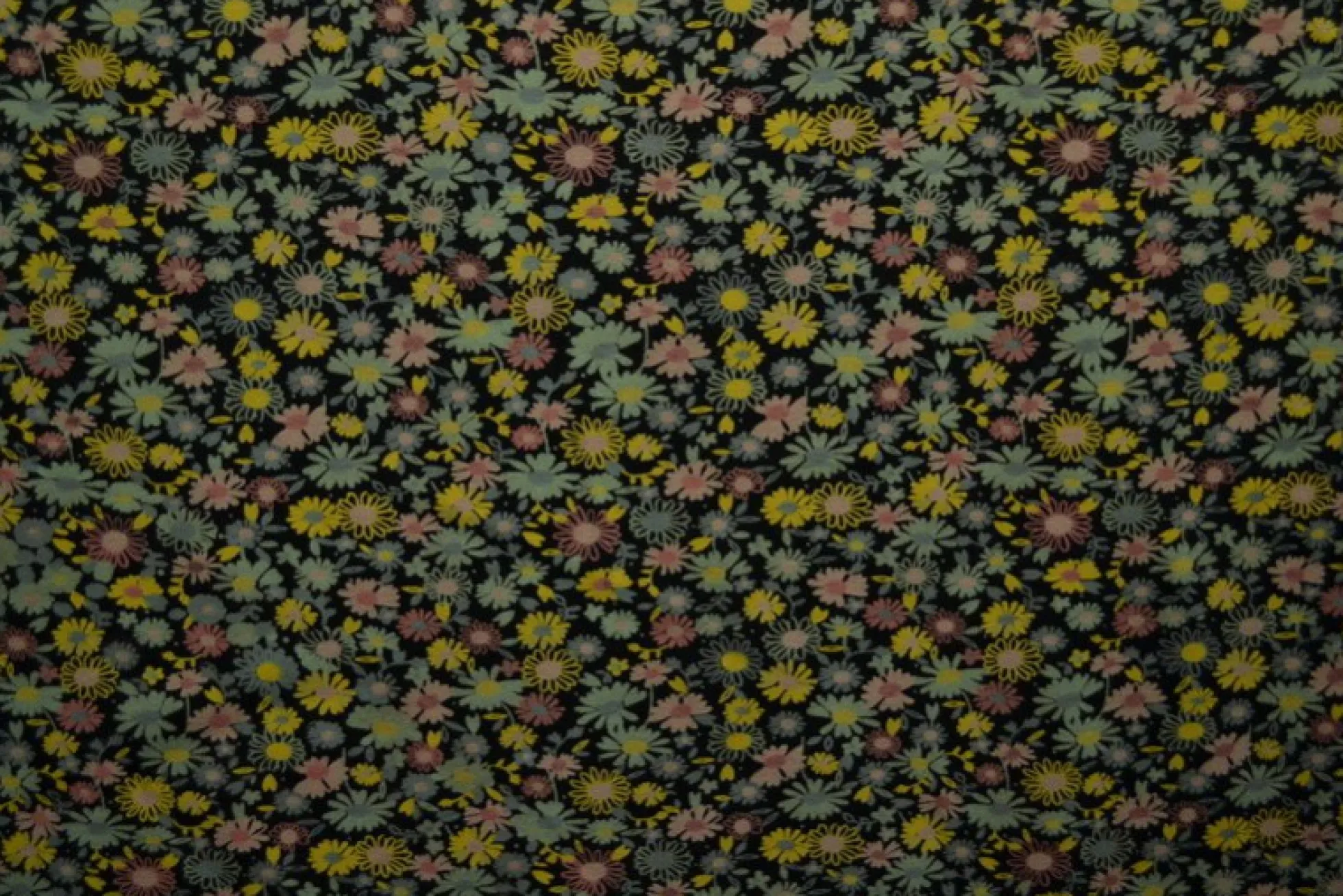 Katoen tricot – Wow – Kleine bloemetjes zwart