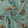 Katoen tricot – Wow – Leeuwtjes oudgroen