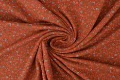 Katoen tricot – Wow – Mille Fleurs koper