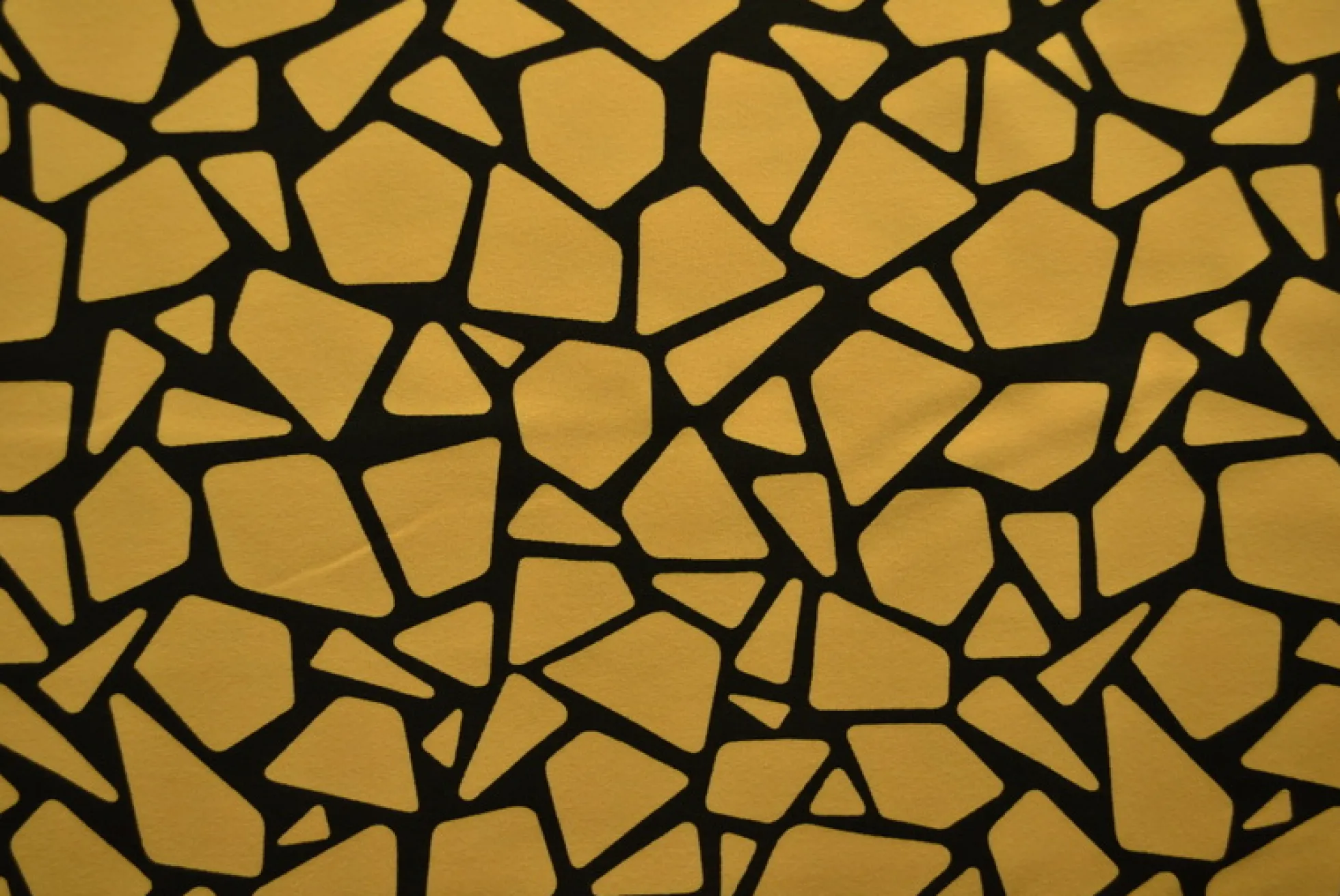 Katoen tricot – Wow – Mozaik okergeel