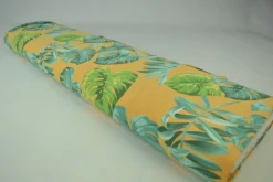 Katoen tricot – Wow – Palmbladeren oker geel