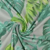 Katoen tricot – Wow – Palmbladeren zilvergrijs
